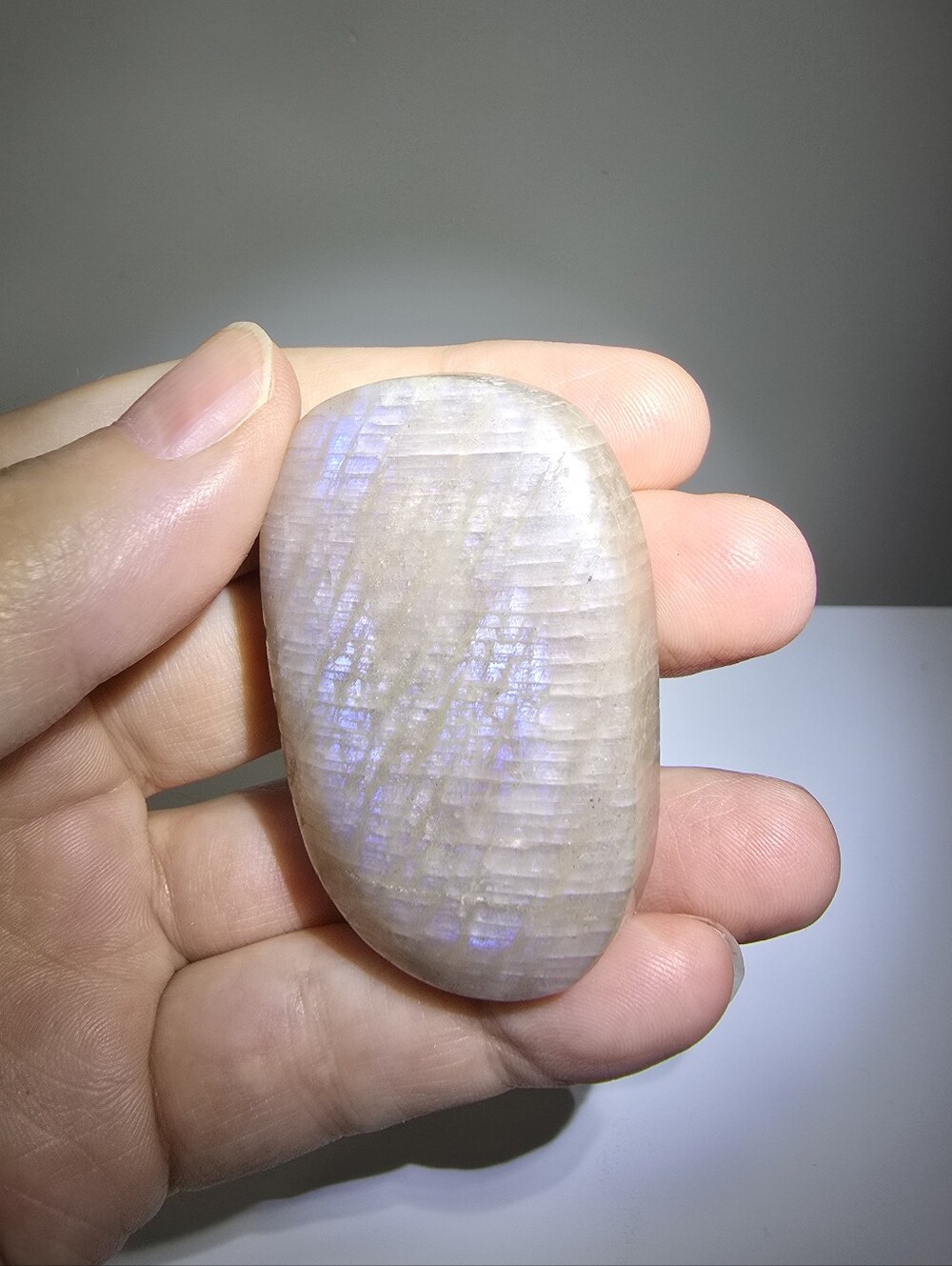 Moonstone Crystal Palmstone #F - Picture 7 of 8